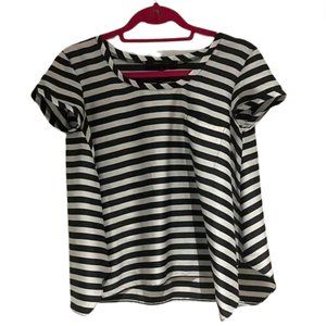 BCBGMaxAzria Kelsey Striped Handkerchief Hem Blouse XXS